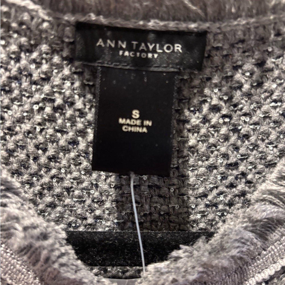 Ann Taylor Factory Grey Knit Cardigan - Picture 3 of 3